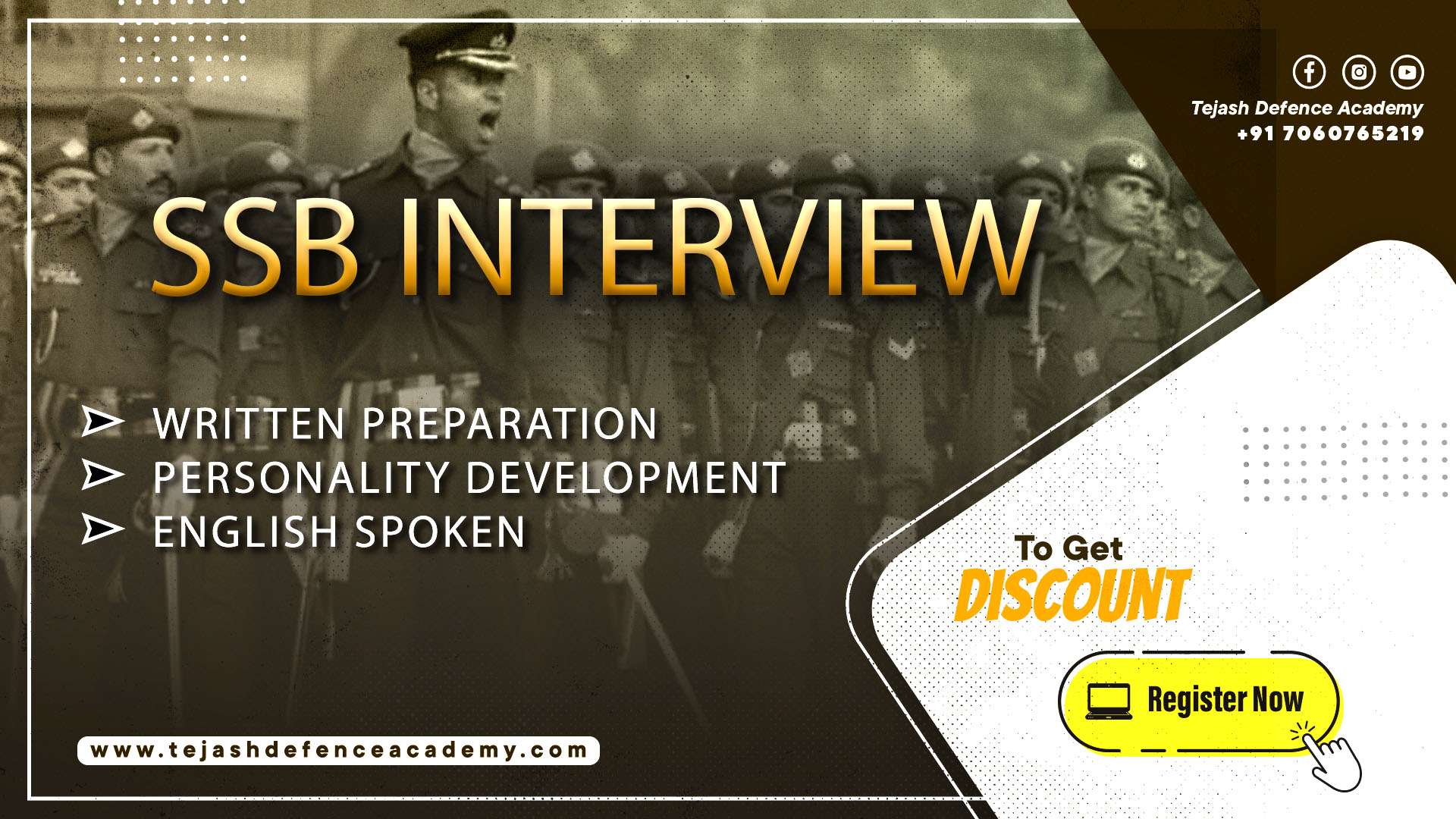 Image representing SSB interview coaching at Tejash Defence Academy Dehradun